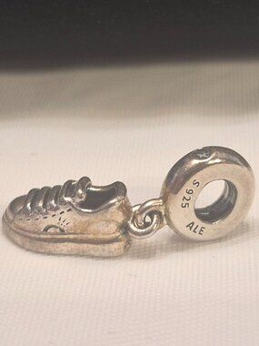 Pandora 925 Sterling Silver Italian Charm Bracelet Running Shoe Charm